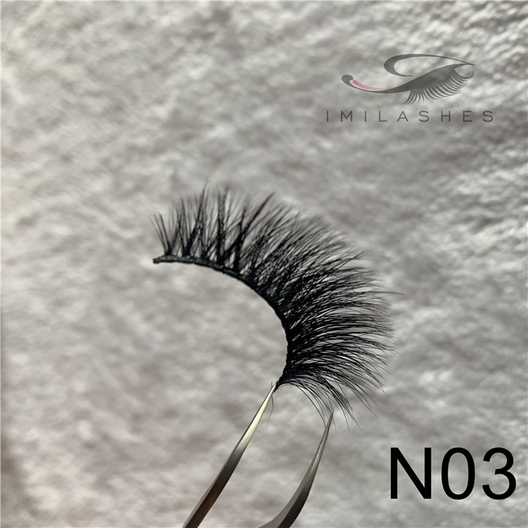 Wholesale real mink fur false lashes 